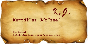 Kertész József névjegykártya